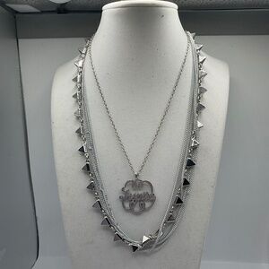 Crimzonrose silver necklace NWOT